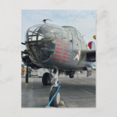 ヴィンテージ航空機 B-25 ミッチェル爆撃機 誕生日 ポストカード (正面)