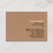 ヴィンテージ航空機 – Black on Cardboard Tex 名刺 (裏面)