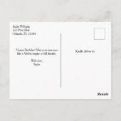 ヴィンテージ航空機 P-51 マスタング 航空 誕生日 ポストカード (裏面)