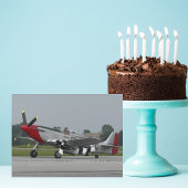 ヴィンテージ航空機 P-51 マスタング 航空 誕生日 ポストカード