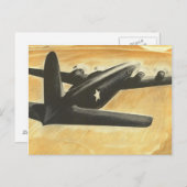 ヴィンテージ航空航空機色彩芸術 ポストカード (正面/裏面)