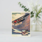 ヴィンテージ航空航空機色彩芸術 ポストカード (スタンド正面)
