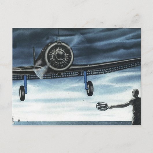 ヴィンテージ航空航空機色彩芸術 ポストカード (正面)
