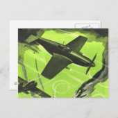 ヴィンテージ航空航空機色彩芸術 ポストカード (正面/裏面)