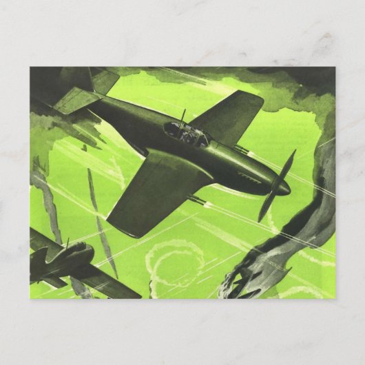 ヴィンテージ航空航空機色彩芸術 ポストカード (正面)