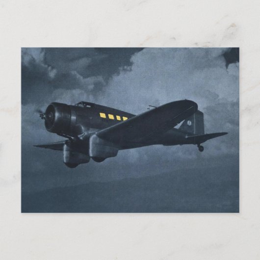 ヴィンテージ航空航空機色彩芸術 ポストカード (正面)