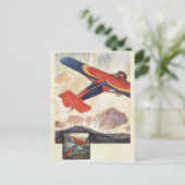 ヴィンテージ航空航空機色彩芸術 ポストカード (スタンド正面)