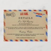 ヴィンテージ航空郵便ウェディングコレクション エンクロージャーカード (裏面)