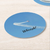 ヴィンテージ航空飛んでいる紙コースター ラウンドペーパーコースター (アングル)