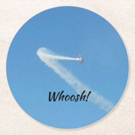 ヴィンテージ航空飛んでいる紙コースター ラウンドペーパーコースター