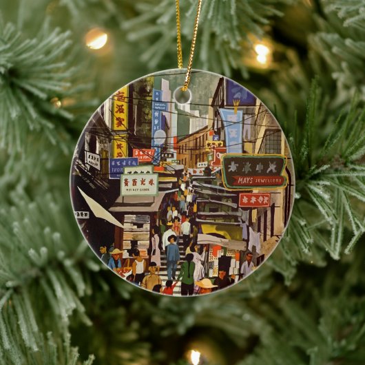 ヴィンテージ航空香港中国旅行 セラミックオーナメント (ツリー)