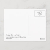 ヴィンテージ船と地図 ポストカード (裏面)