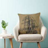 ヴィンテージ船のアートフェイクを包む クッション (椅子)