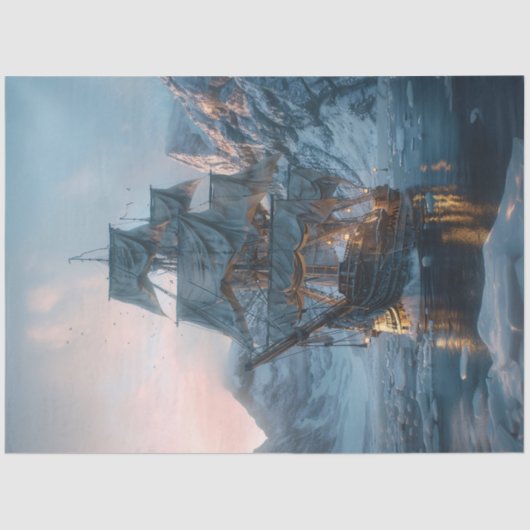 ヴィンテージ船の氷の切り離 薄葉紙 (正面)