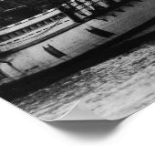 ヴィンテージ船の白黒 ポスター (角)