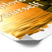 ヴィンテージ船やる気を起こさせる引用文の探索 ポスター (角)