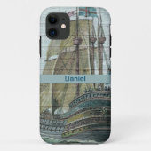 ヴィンテージ船イラストレーション帆走テーマ Case-Mate iPhoneケース (裏面)