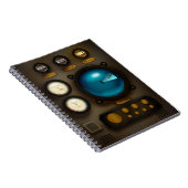 ヴィンテージ船コントロールパネルソナースチームパンクグランジ ノートブック (右側)