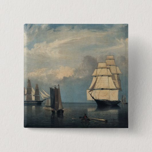 ヴィンテージ船セーレムハーバー 缶バッジ (正面)