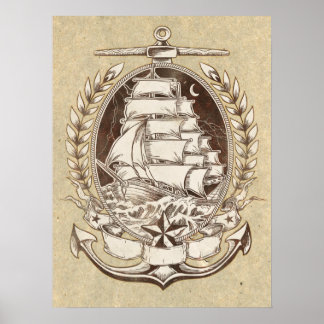 ヴィンテージ船ポスター ポスター