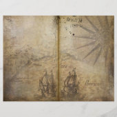 ヴィンテージ船員誌スクラップブック紙 (正面)