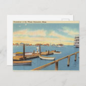 ヴィンテージ船埠頭、ナンタケット、マサチューセッツ ポストカード (正面/裏面)