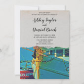 ヴィンテージ船海軍いかり先結婚式 招待状 (正面)