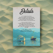 ヴィンテージ船海軍シーズンデスティネーションウェディング エンクロージャーカード