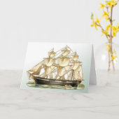 ヴィンテージ船父の日札 カード (黄色い花)