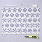 ヴィンテージ船用車輪キャプテンズホイール – 青 薄葉紙 (クラフト)