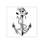 ヴィンテージ船舶いかり&ロープモノグラ航海のム ラバースタンプ (インプリント)