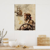 ヴィンテージ船長 ポスター (キッチン)