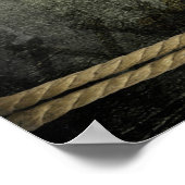 ヴィンテージ船風バラアート ポスター (角)