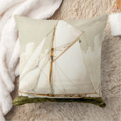 ヴィンテージ船 クッション (ブランケット)