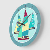 ヴィンテージ船 ラージ壁時計 (傾斜)
