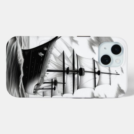 ヴィンテージ船 Case-Mate iPhoneケース (裏面 (横))