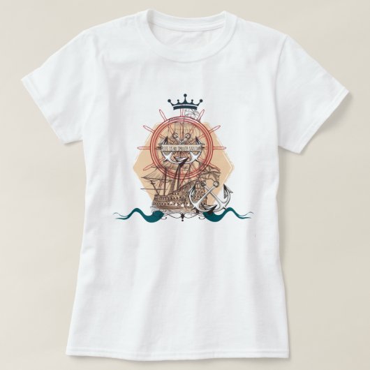 ヴィンテージ船 Tシャツ (デザイン正面)