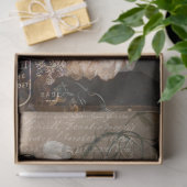 ヴィンテージ色あせたバラとエフエマデクページ 薄葉紙 (ギフト)