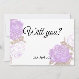 ヴィンテージ色あせたバラは私のブライドメイドのカード 招待状