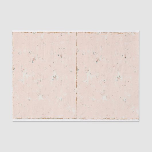 ヴィンテージ色あせたフローラみすぼらしいシックなデコップページ 薄葉紙 (正面)