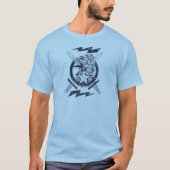 ヴィンテージ色あせたライオ実在ン稲妻! Tシャツ (正面)