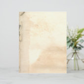 ヴィンテージ色あせた古い本の葉レターヘッド (スタンド正面)