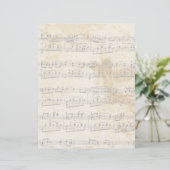 ヴィンテージ色あせた古い音楽パーチメントのレターヘッド (スタンド正面)