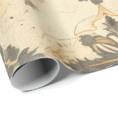 ヴィンテージ色あせ紙包装紙 ラッピングペーパー (ロールコーナー)