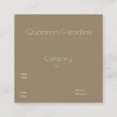 ヴィンテージ色のアジアゾウ スクエア名刺 (裏面)