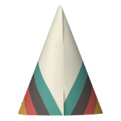 ヴィンテージ色のストライプ パーティーハット (裏面)