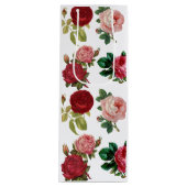 ヴィンテージ色のバラ ワインギフトバッグ (正面)