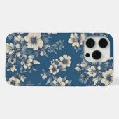 ヴィンテージ色の小さな花 iPhoneケース (裏面横)