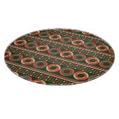 ヴィンテージ色の幾何形状パターン カッティングボード (角)