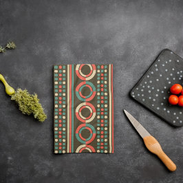 ヴィンテージ色の幾何形状パターン キッチンタオル